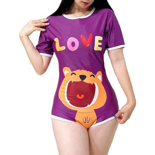 ABDL DDLG oneies purple Digital Printing Dinosaur clothes Cute Adult Baby ClothingCute Snap ABDLCrotch Romper Bodysuit Pajamas