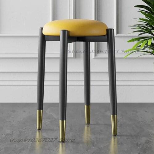 Round Stool Household Net Red Lazy Low Stool Economical Fabric Bench Dining Table Chair Dining Dining Stool