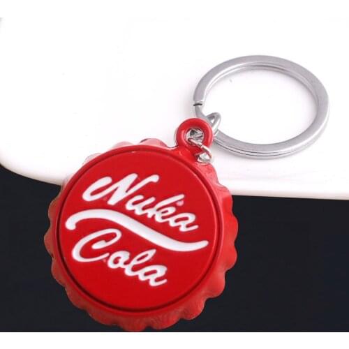 Hot Game Fallouts Nuka Cola Bottle Opener Keychains Cap Car Keyring Key Chain For Women Men Summer Corkscrew Love Beer Gift