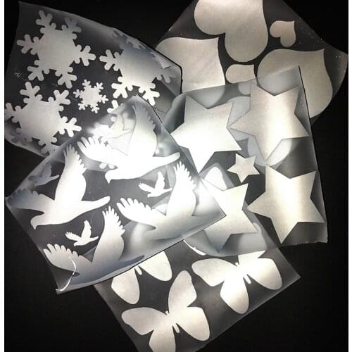 DIY Heat Transfer Reflective vinyl Film sticker for iron on clothing bags shoes Thermal transfer pattern customization