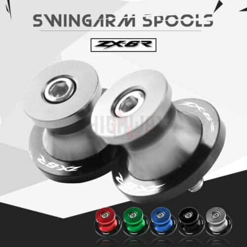 M10 Motorcycle CNC Frame Stands Screws sliders Swingarm Spools Slider for KAWASAKI NINJA ZX6R ZX-636 1995-2012