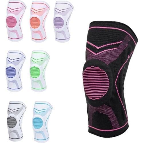 Outdoor Sports Kneecaps Silicone Anti-Collision Anti-Slip Knee Pad Basketball Football Volleyball Pressure Protective Gear S18