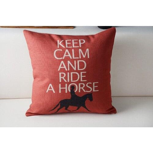 Wholesale! ride horse Pillow cover,Red cushion cover,Linen Pillow case car office pillows home decorative sofa cushions