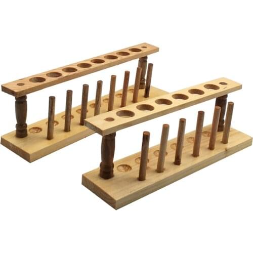 2 pieces/lot Diameter 21mm Wood Test Tube Rack Holes Glass or Plastic Test Tube Stand for kid Laboratory Equipment