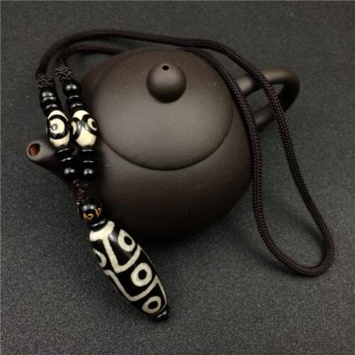 Tibetan Tianzhu Beads Pendant Necklace Agate Pendant Lucky Pendants with Chain Jade Jewelry Chalcedony