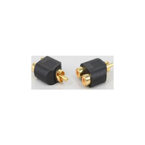 RCA jack Y Splitter AV Audio Video Plug Adapter 1 Male to 2 Female Converter