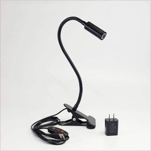 Dimmable 5V USB LED clip light , flexible tube spot light for desk cabinet /bed reading , 1W laptop ,portable source light