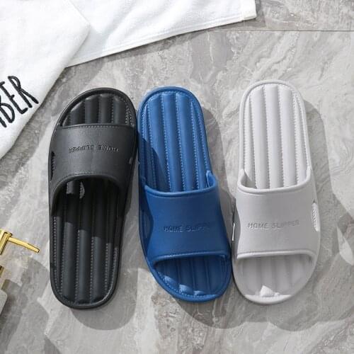 Slippers for domestic womens indoor silent bath, anti-skid home deodorant soft bottom bathroom slippers for men in summer