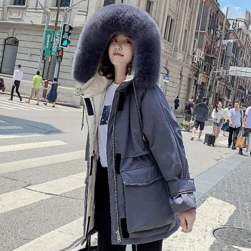 Warm Coats 2021 New Korean Winter Womens Casual Fashion Thickened White Duck Down Jacket Hood Outwear