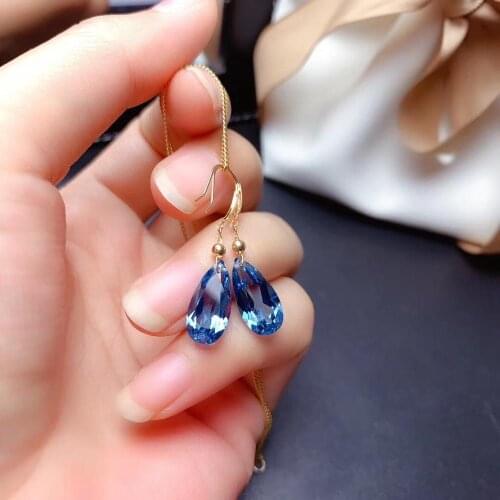 Topaz Ring Natural And Real Topaz Earring 925 sterling silver Fine jewelry Topaz Earring