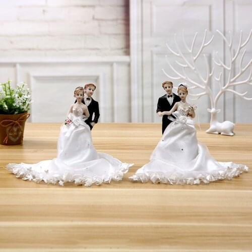 Dancing bride and groom Cake Topper Resin bride and groom wedding cake topper Figurine for Wedding Decor with free shipping