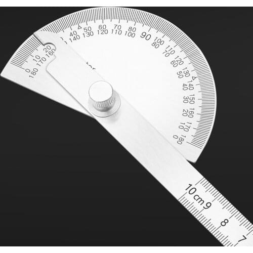 180 Degree Stainless Steel Protractor Angle Finder Rotary Measuring Ruler Woodworking Tools for Measuring Angles Dropshipping