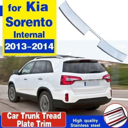High quality stainless steel internal Rear bumper Protector Sill for KIA Sorento 2013 2014 car styling internal Protector