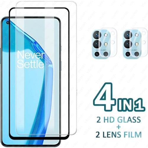 Tempered Glass For OnePlus 9R Screen Protector on For OnePlus 8T 9 9 r nord n10 n100 5g Transparent black Glass Film 4 in 1 1