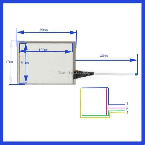 ZhiYuSun 5.7inch 4 line 129*97mm For Car DVD touchscreen panel Sensor glass this is compatible TR4-057F
