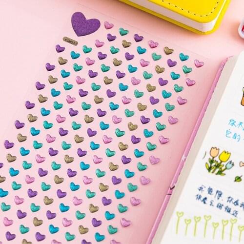 1PC Kawaii 3D Stickers For Notebooks Scrapbooking DIY Journal Phone Diary Kids Sticker Aesthetic Heart Star Label Stationery