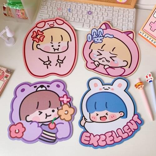 19x22cm kawaii Mouse Pads Girls Antislip Cute Lovely Cartoon Desk Mat Pads Cup Mat Waterproof Office Home Decor for Girls Gifts