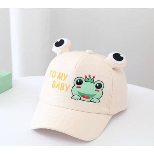 2021 Summer new style Cartoon frog cotton Casquette Baseball Cap Adjustable Snapback Hats for child boy and girl 139