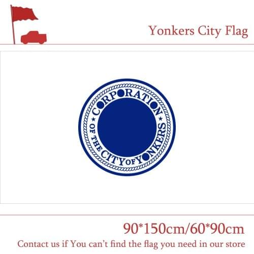 3x5ft American Yonkers City Flag Of US New York State 90*150cm 60*90cm Flag Custom Polyester For Office Home Decoration