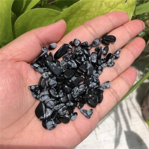 50g Natural Snowflake Chips Gravel Healing Stones Home Ornament Tank Bonsai Decoration