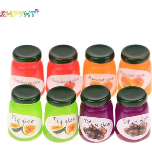 8Pcs Resin Plasticine Slime Bead Making For Slime Charm Fruit Candy Canned jam Dollhouse Food DIY Scrapbooking Craft NEW 2021