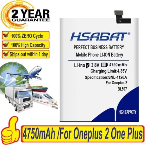 HSABAT BLP597 4750mAh Battery for Oneplus 2 One Plus Two Batteries