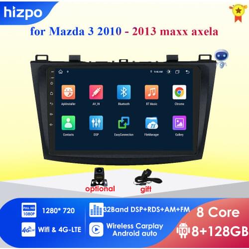 For Mazda 3 2010-2013 maxx axela android 10 Car DVD GPS Radio Stereo 1G 16G WIFI Free MAP Quad Core 2 din Car Multimedia Player