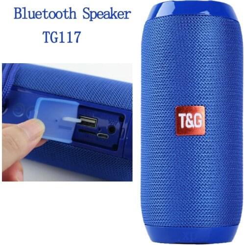 Tg117 bluetooth alto-falante sem fio portátil sistema de som 3d estéreo música surround soundbar tf/aux/usb caixa som