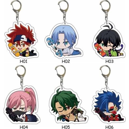 SK8 The Infinity Keychains Cosplay Miya Langa Reki Cherry Blossom Adam Key Rings Kawaii Pendants Fashon Jewerly Gifts