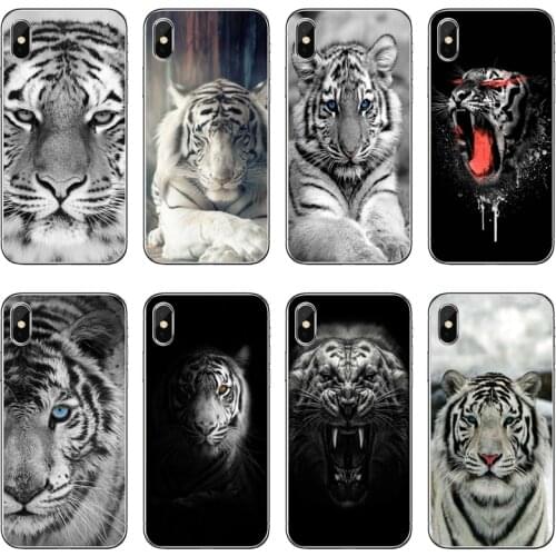 Animal Tiger White Accessories Phone Case For Xiaomi Mi 11 Note 10 10T 9 9T 8 Pro A2 Lite A3 A1 Poco F1 F2 M3 X3 NFC
