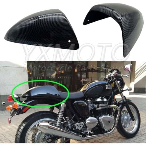 For Triumph T100 T120 T900 Tail Rear Carbon fiber color Seat Cowl Back Hump Faring ABS