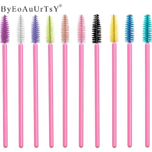 50 Pcs/lot Eyelash Makeup Brushes Disposable Mascara Wands Applicator Eyelashes Extension Cosmetic Brush Makeup Tool Kit