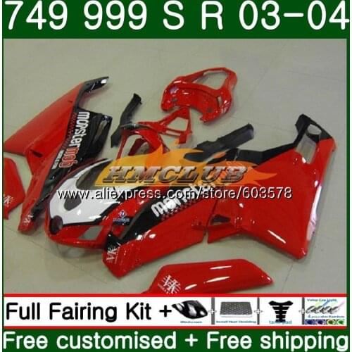 Body For DUCATI 749-999 749S 999S 2003 2004 2005 2006 Kit 48CL.80 749 999 S R 749R 999R 999 749 03 04 05 06 Fairing Glossy Red