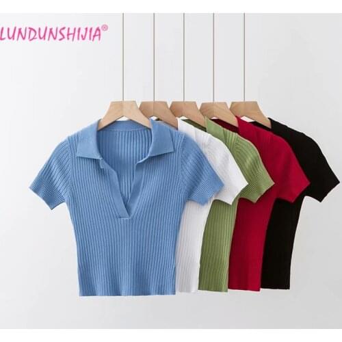 Женские трикотажные футболки LUNDUNSHIJIA China At AliExpress