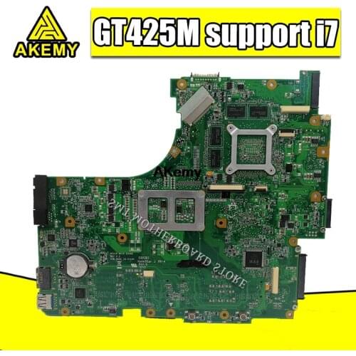 N53JQ Laptop Motherboard 4*memory slots For Asus N53JF N53JQ N53J N53JG GT425M support i7 original Mainboard 100% test ok