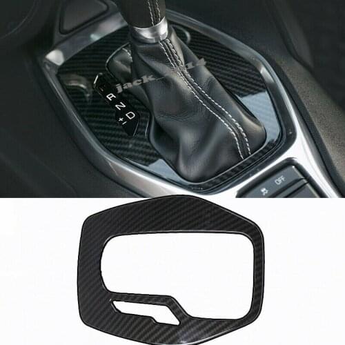 Real Carbon Fiber Gear shift Box panel Cover Trim Fit for Chevrolet Camaro 2017-2018
