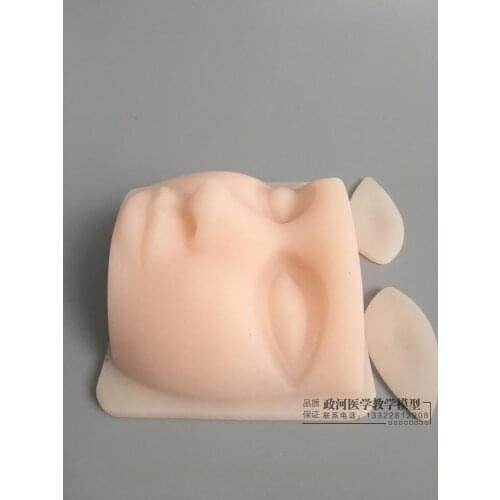 Eyelid surgery training skin model Ophthalmic cosmetic surgery training Silicone head suture practice