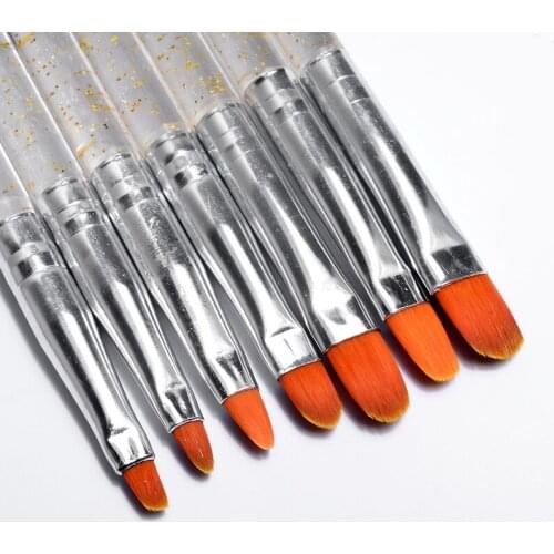 Professional Nail Pen Manicure Tool Set Crystal Handle Acrylic UV Glue Carving Pen Flash Painting Pen Phototherapy Tool