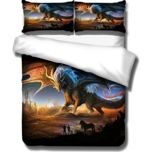 Pterodactyl Overlord Cartoon Children Bedding Set Single Twin Full Queen King Bedclothes Duvet Cover Set Bed Linen Gift