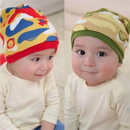 3pcs/Lot Spring Autumn Warm Cotton Baby Hat Girl Boy Toddler Infant Kids Caps Brand Candy Color Lovely Baby Beanies Random style