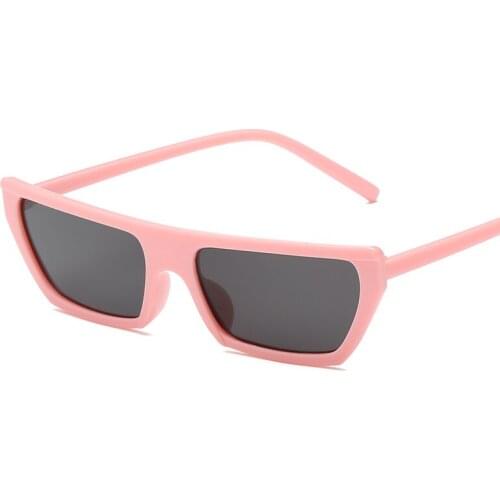 Vintage Rectangle Sunglasses Women Cat Eye Designer Ladies Small Frame Multicolor Sun Glasses Brand Retro Skinny Eyewear
