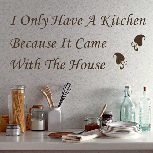 Modern Romance kitchen come with the house removable waterproof Vinyl Kitchen quote wall Sticker decor