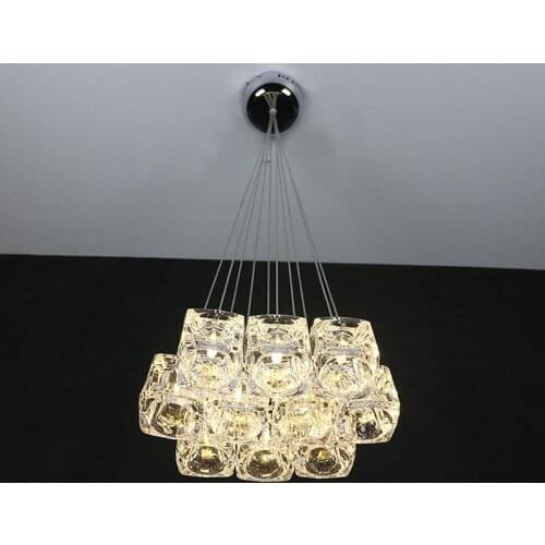 LED Modern Crystal Droplight H100cm (Can Adjustable Freely) Restaurant Lamp Crystal Glass Lamp Bar Dinningroom Ceiling Light