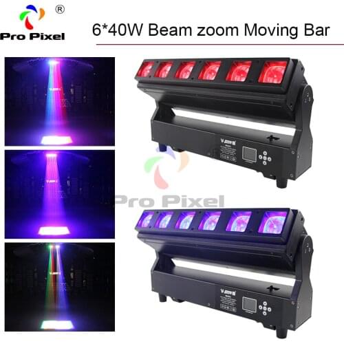 V-show 2021 2pcs luces led led bar dmx rgbw 6*40W zoom wash beam moving head for dj disco