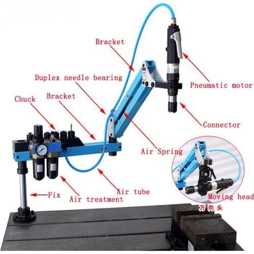 Vertical /Universal High Efficiency Tapping Machine Air Tapping Machine Cantilever Pneumatic Tapper M3-M12