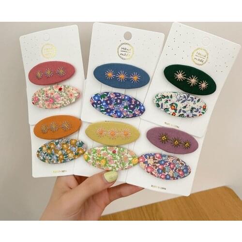 2PC Hair Clips New 2021 Women Side Bangs Fix Fringe Barrette Makeup Washing Face Female Ladies Hair Accessories Girls Hairpin