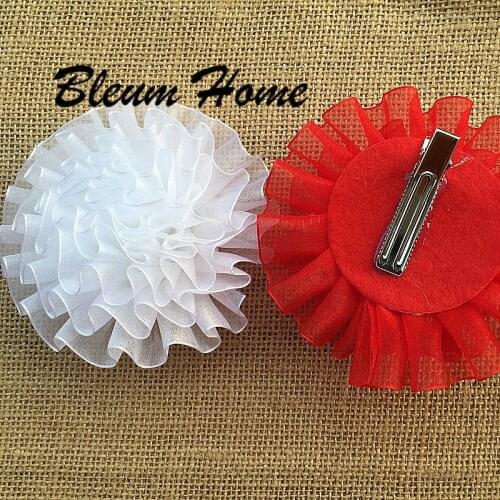 2pcs Bleum Home Hair Braider Barrettes big lace handmade flowers Hair Clips For kids Fashion Hairpins Hairgrip Gift For Girls