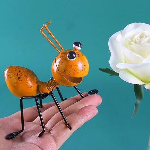 1/4pcs Cute Sculptures Lawn Wall Iron Art Ant Yard Outdoor Garden Home Decor Living Room Gift Ornament Hanging Wall Decoration