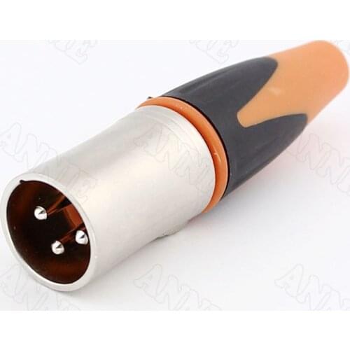 10pcs/lot 3 Pin XLR Waterproof Connector Balanced Cannon Male Socket Microphone Plug