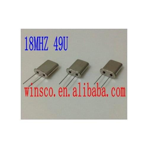 100PCS/LOT 18.000MHZ 100% New crystal oscillator 18MHZ HC49U DIP
